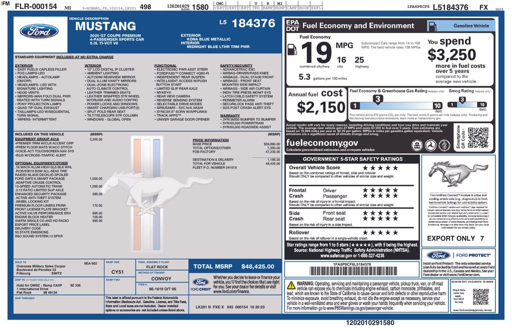 2020 FORD MUSTANG - Image 26