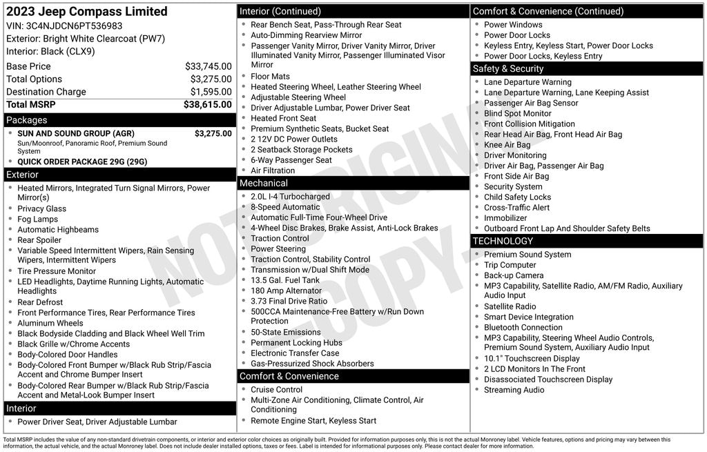 Used 2023 Jeep Compass Limited SUV
