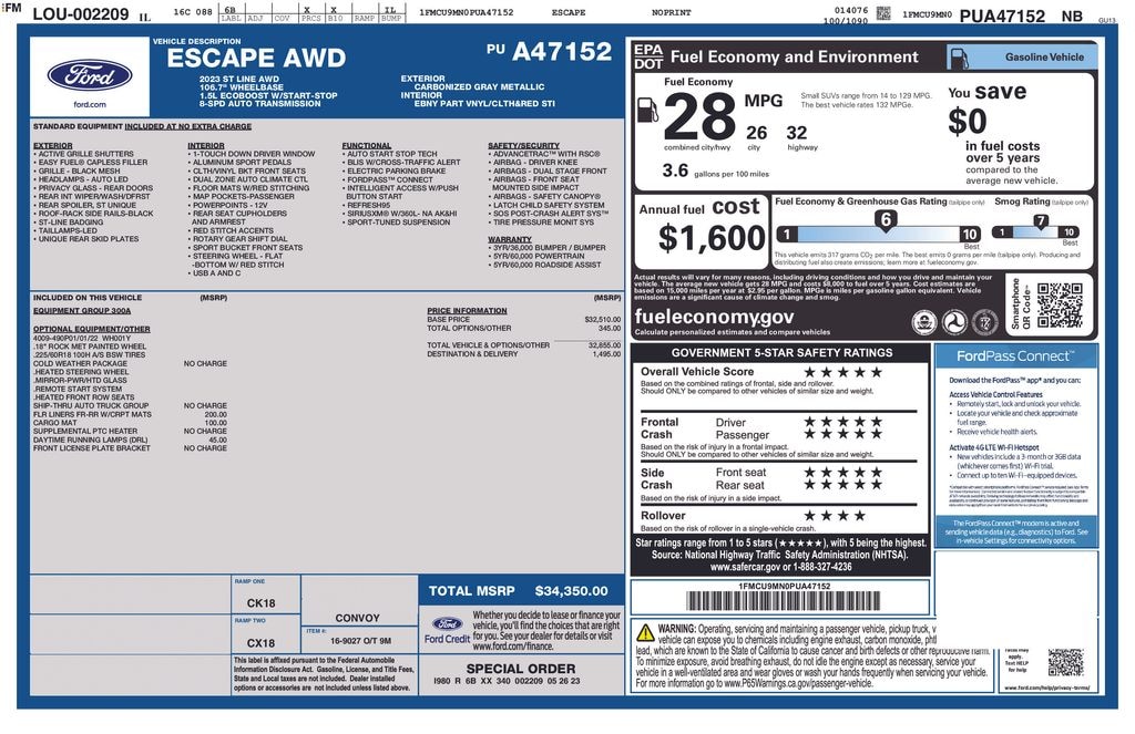 Used 2023 Ford Escape ST-Line SUV