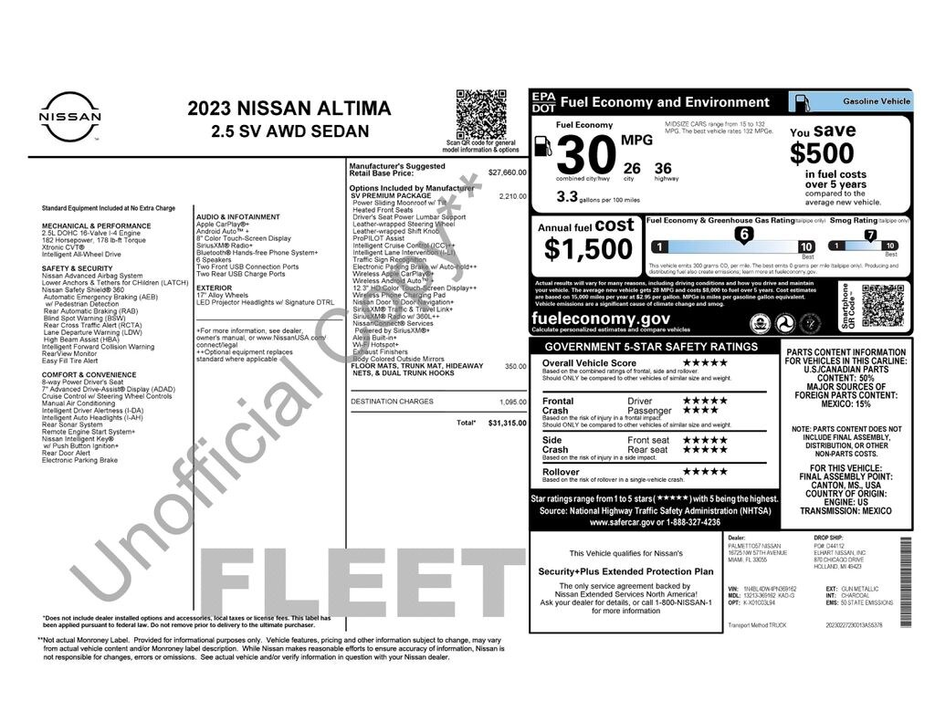 Used 2023 Nissan Altima 2.5 SV Sedan