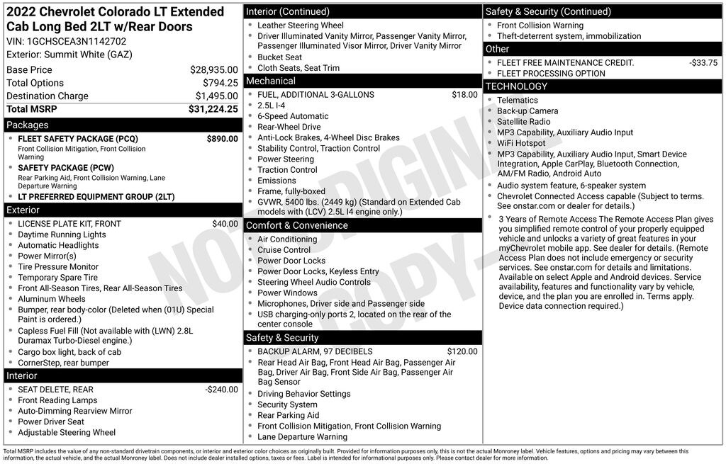Used 2022 Chevrolet Colorado LT Truck Extended Cab