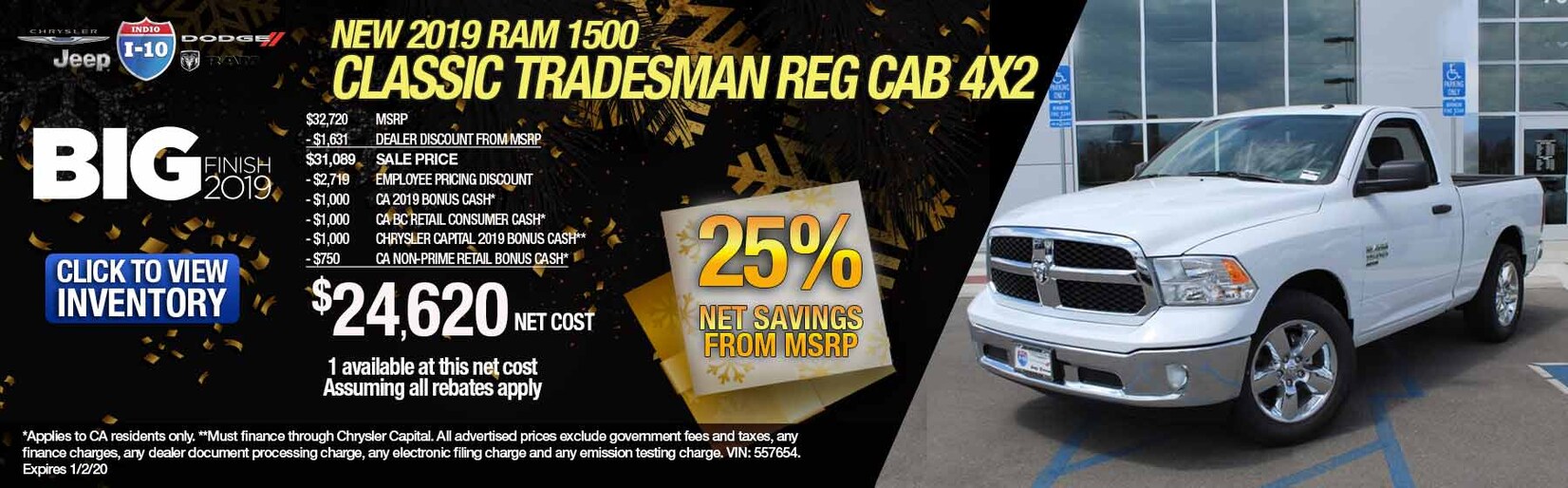 New Car Dealership I10 Chrysler Dodge Jeep Ram Indio, CA