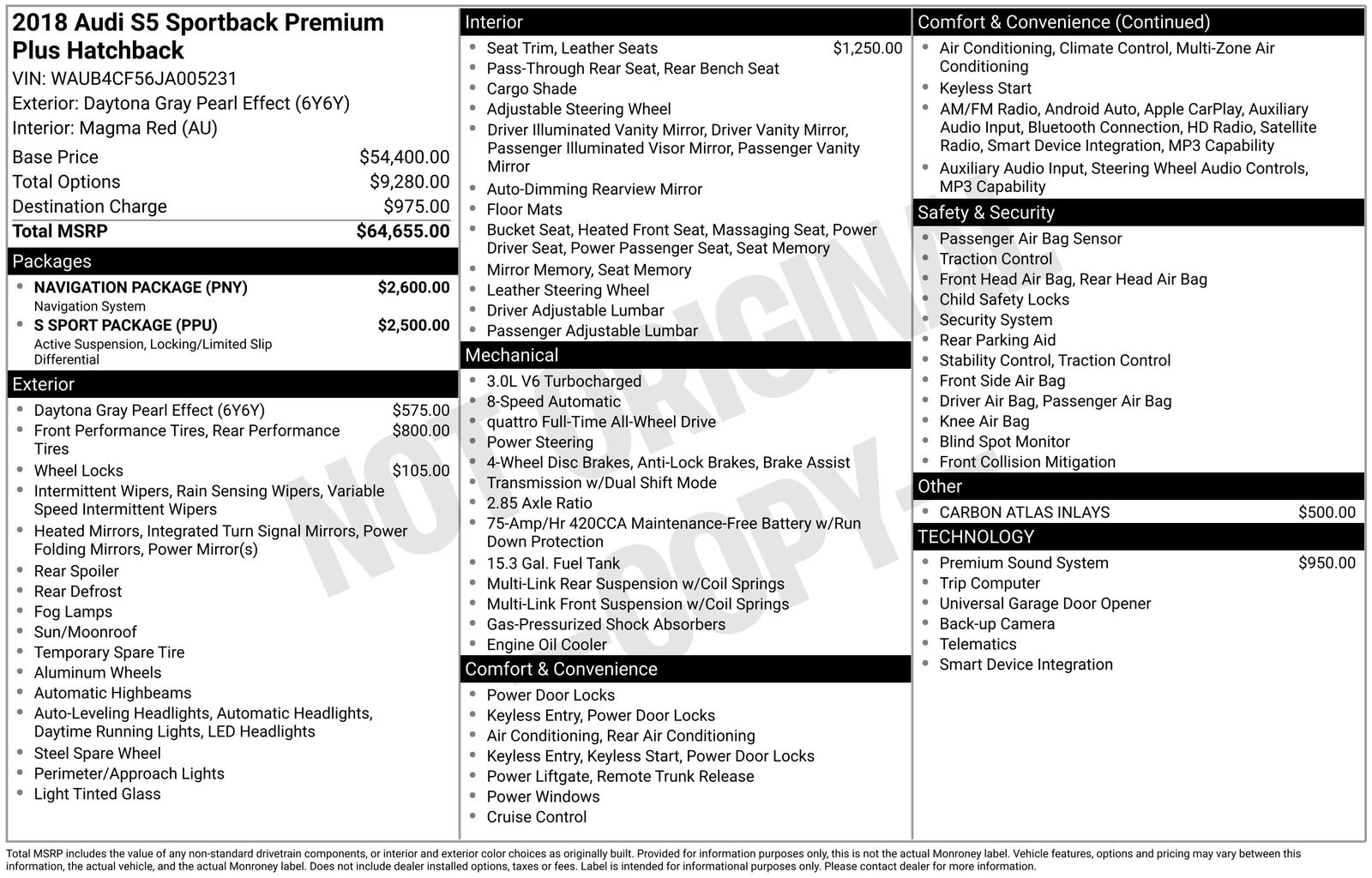 2018 Audi S5 Sportback Premium Plus's photo