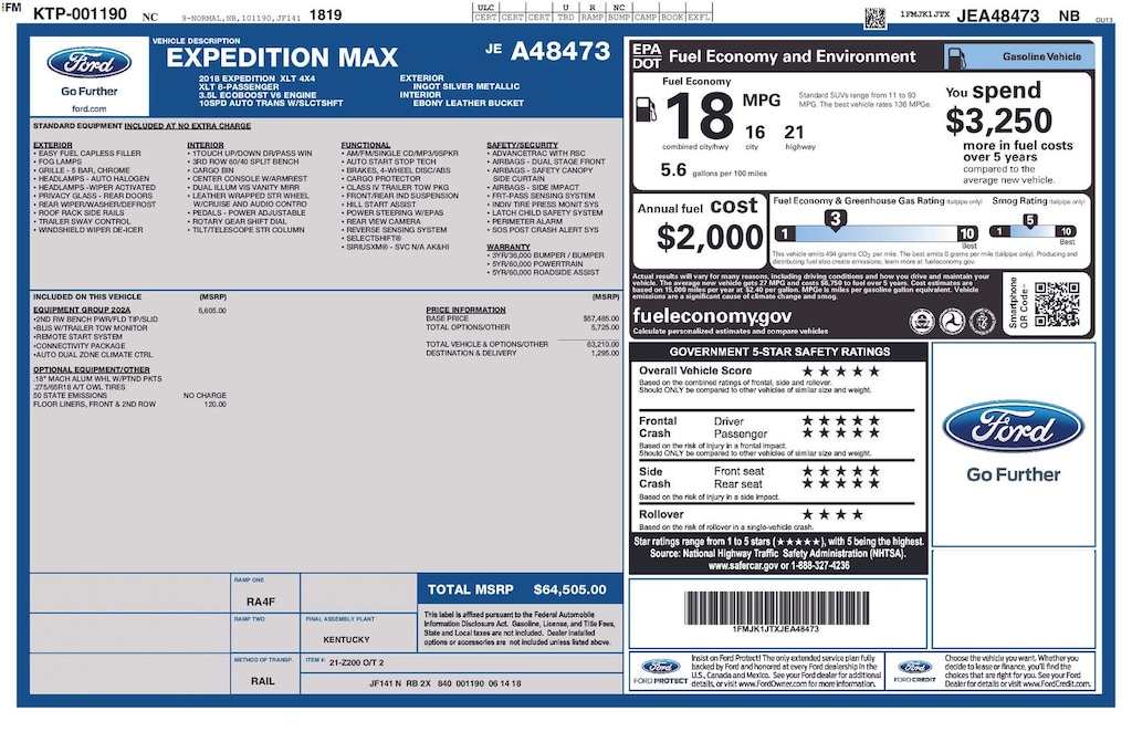 Used 2018 Ford Expedition Max XLT SUV