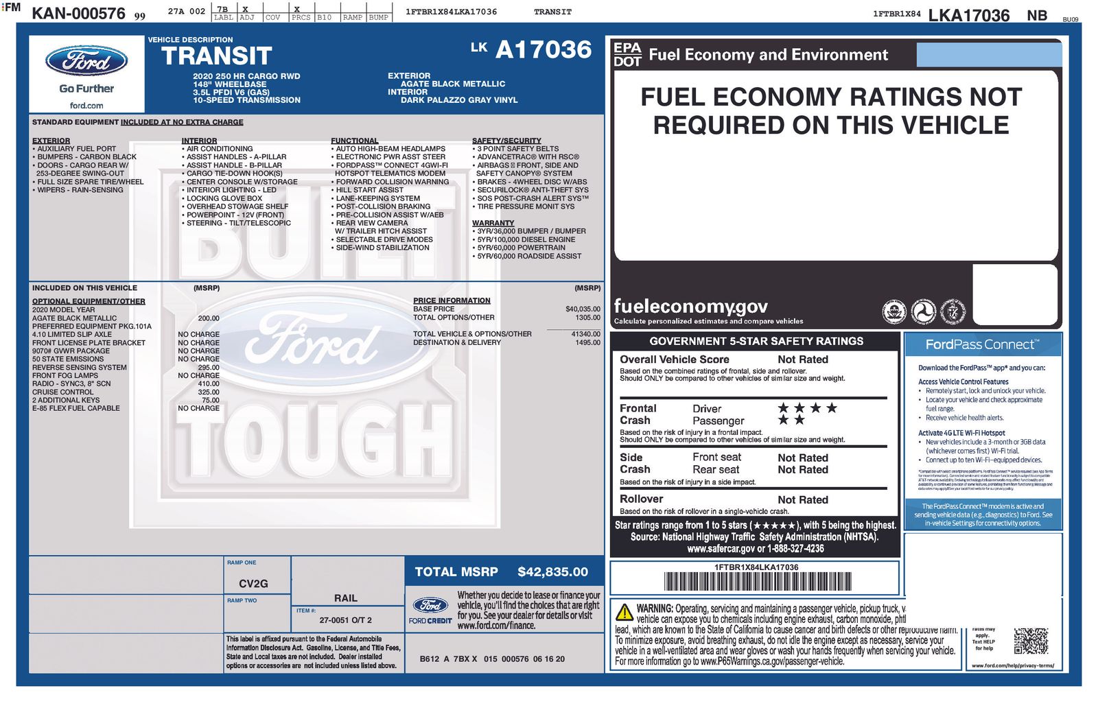 2020 Ford Transit Van Base's photo