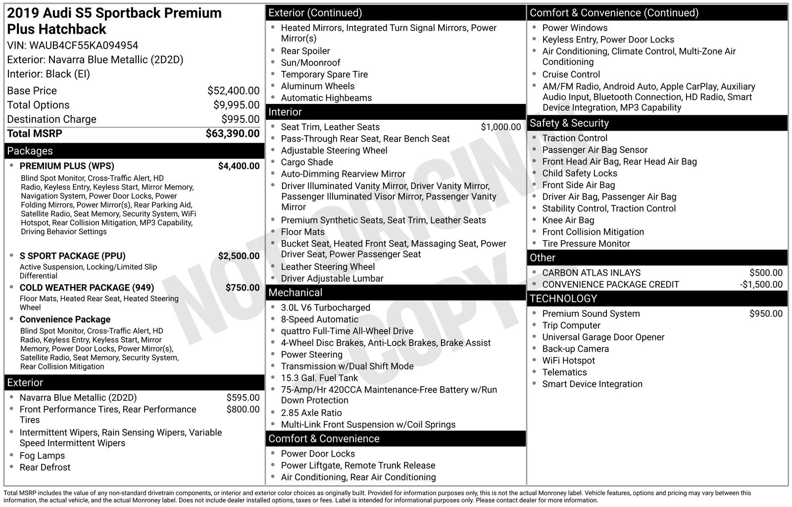 2019 Audi S5 Sportback Premium Plus's photo