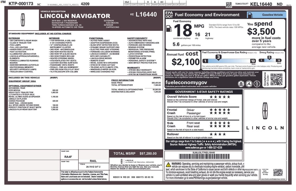 Used 2019 Lincoln Navigator L L Reserve SUV