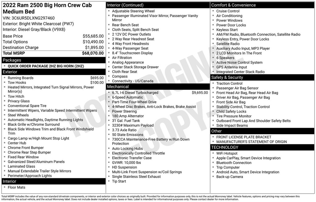Used 2022 Ram 2500 Big Horn Truck