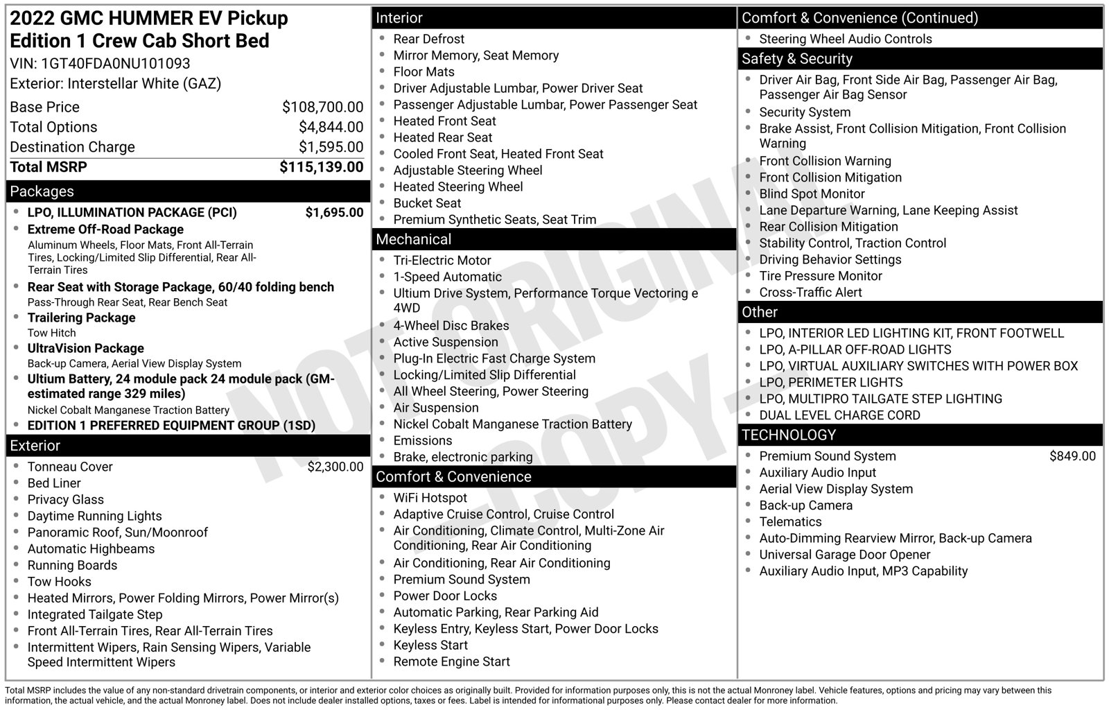 Used 2022 GMC Hummer EV Edition 1 Truck