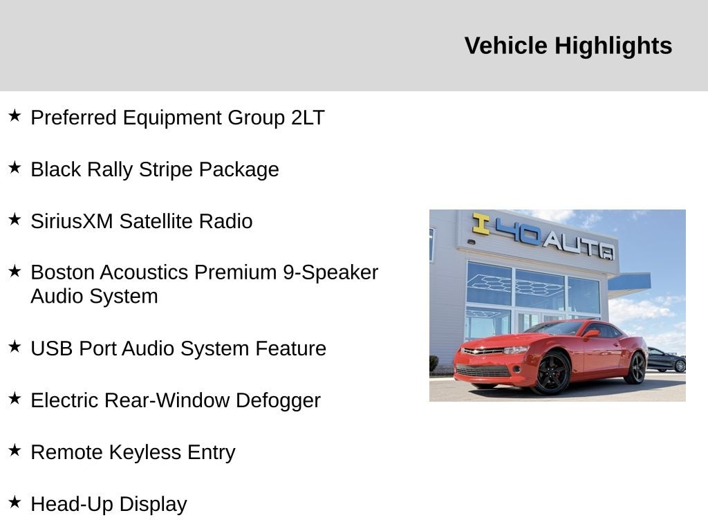 Used 2015 Chevrolet Camaro 2LT Coupe