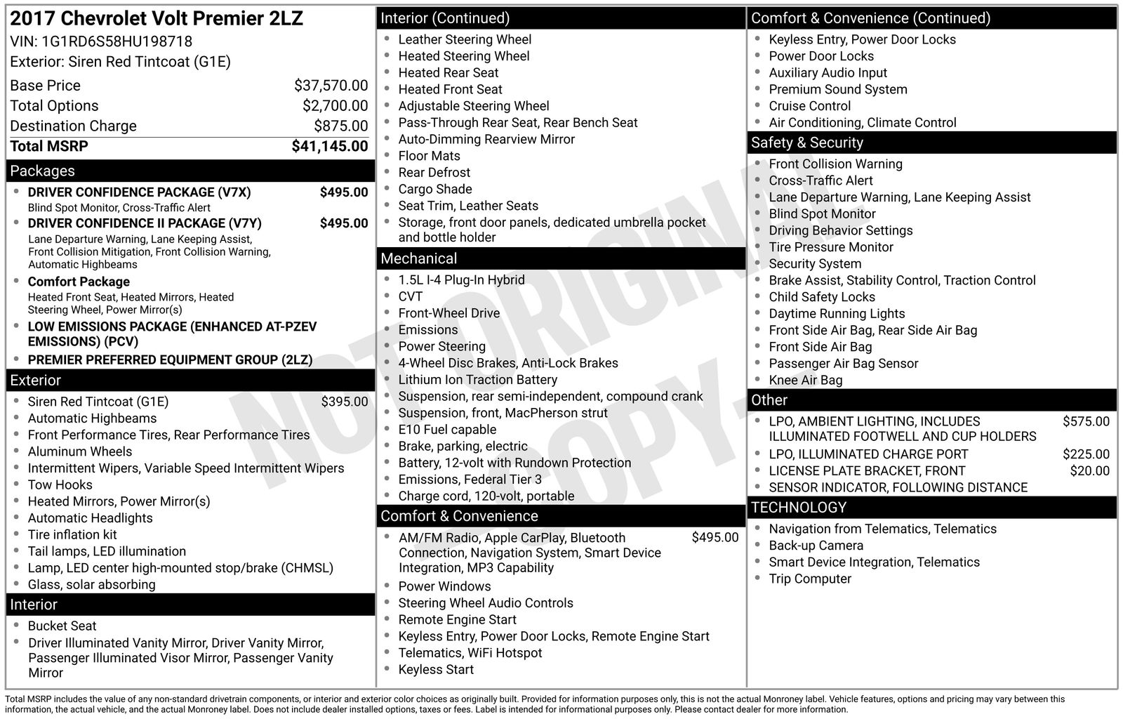 2017 Chevrolet Volt Premier's photo