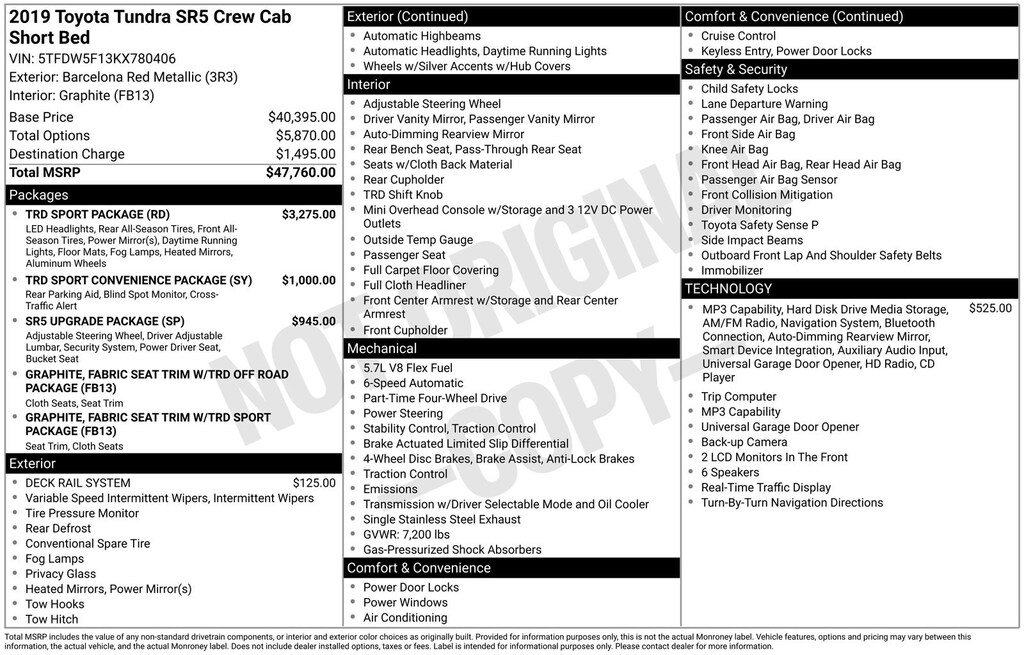 Used 2019 Toyota Tundra SR5 Truck
