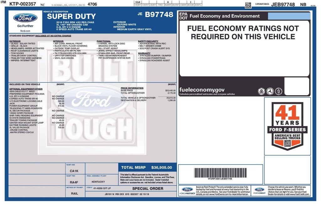 Used 2018 Ford F-350SD XL Chassis