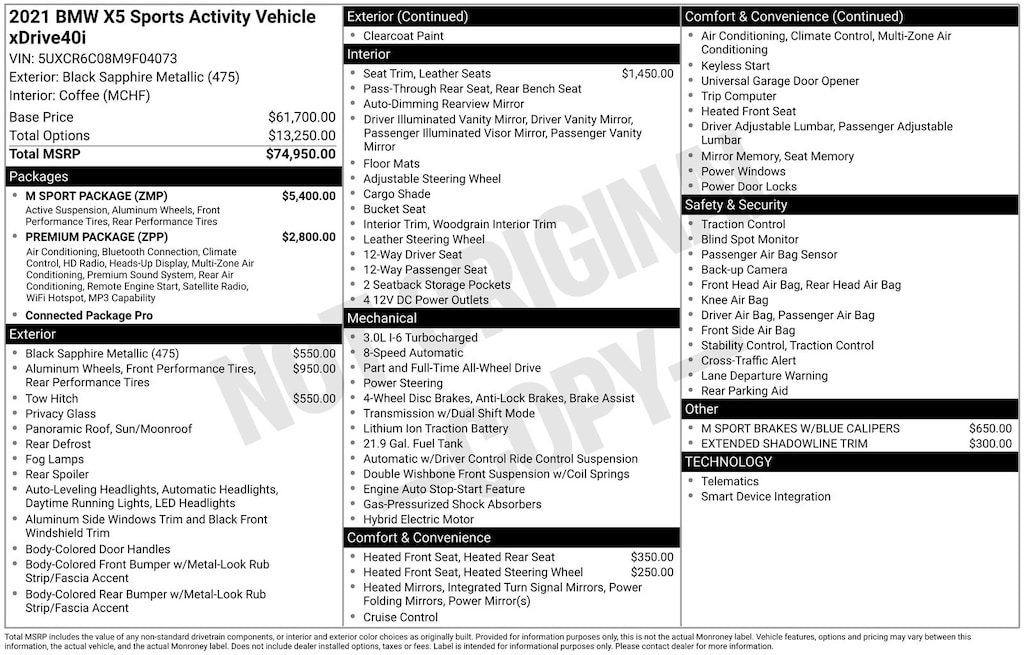 Used 2021 BMW X5 xDrive40i SUV