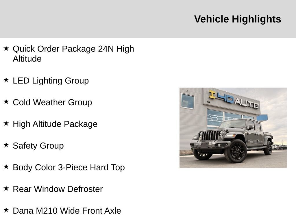 Used 2022 Jeep Gladiator High Altitude Truck