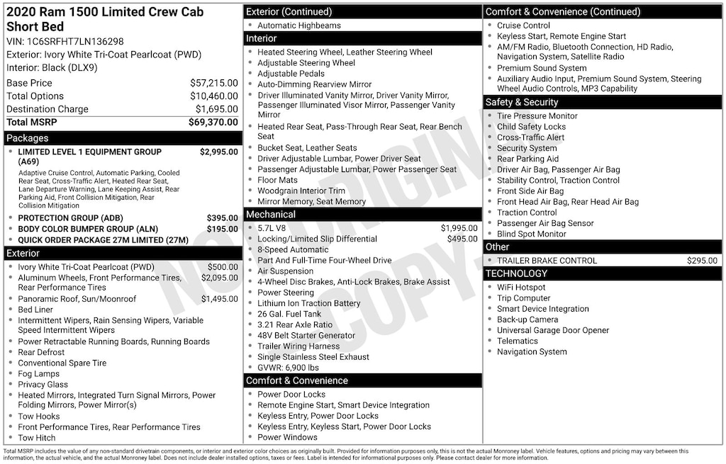 Used 2020 Ram 1500 Limited Truck