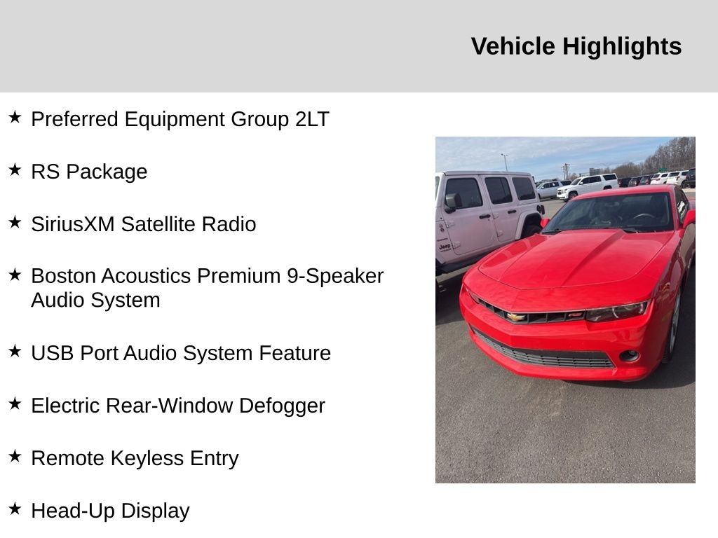 Used 2015 Chevrolet Camaro 2LT Coupe