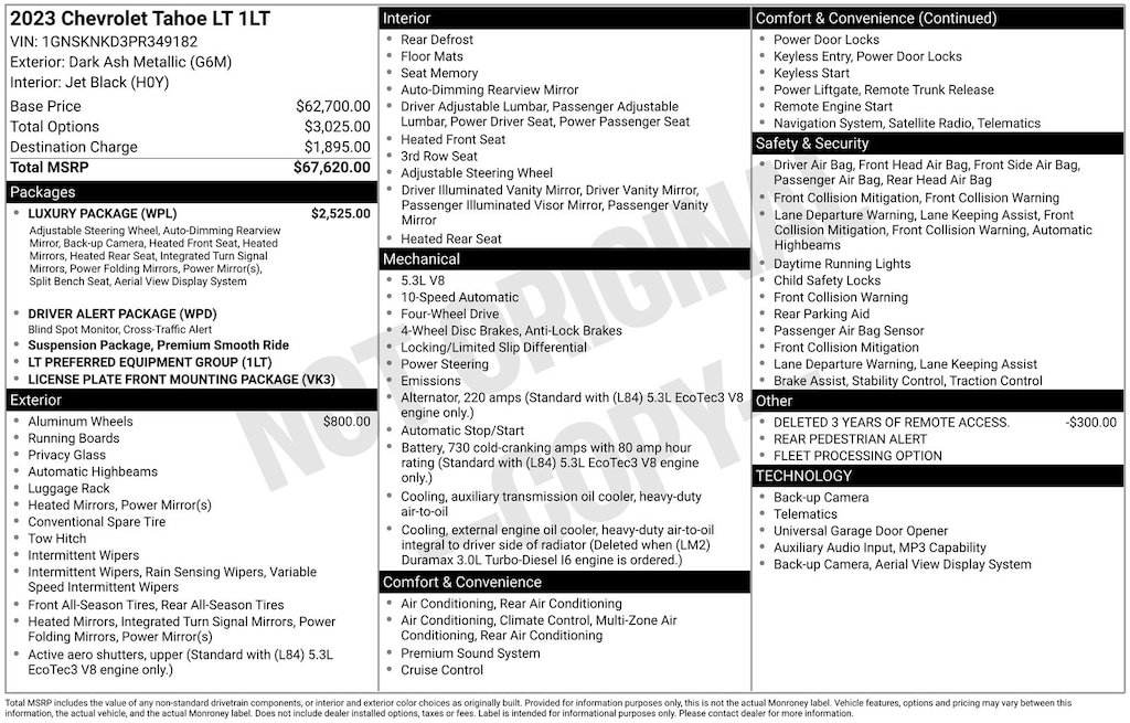 Used 2023 Chevrolet Tahoe LT SUV