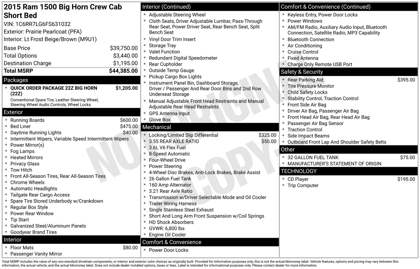 2015 RAM Ram 1500 Pickup Big Horn/Lone Star