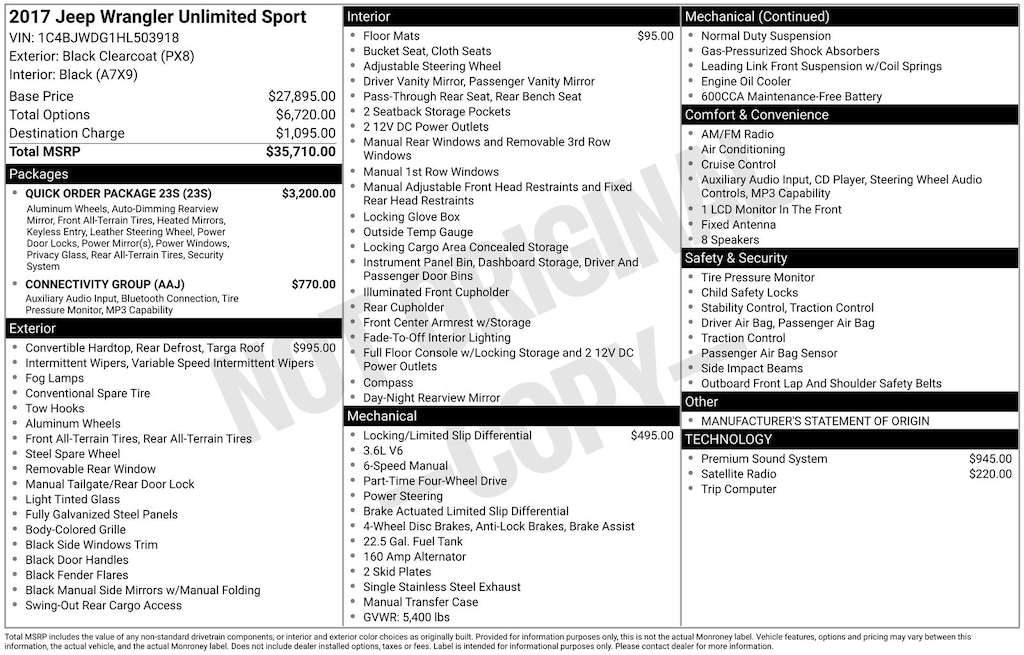 Used 2017 Jeep Wrangler Unlimited Sport SUV