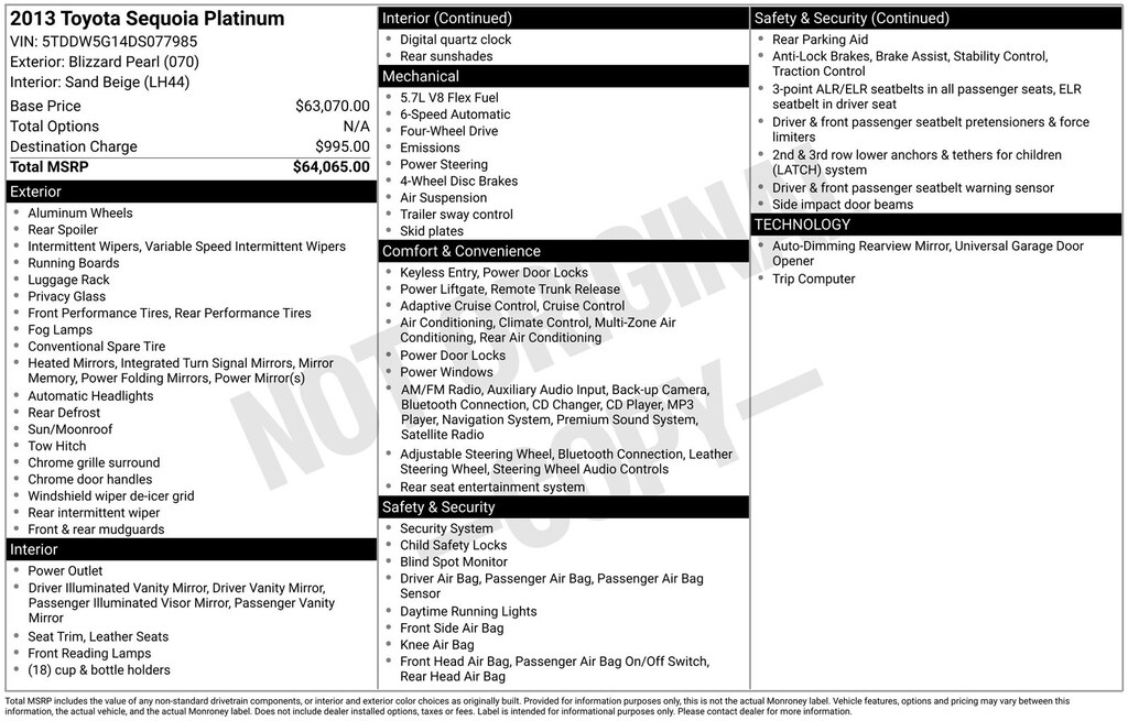 Used 2013 Toyota Sequoia Platinum SUV