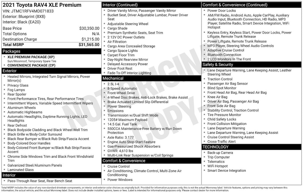 Used 2021 Toyota RAV4 XLE Premium SUV
