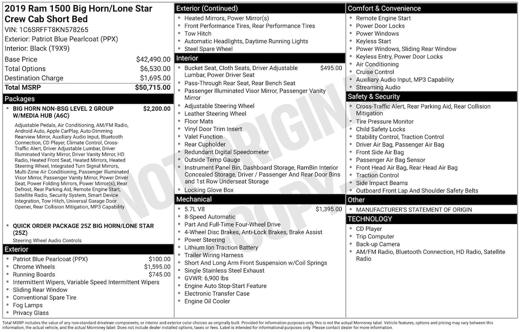 Used 2019 Ram 1500 Big Horn/Lone Star Truck