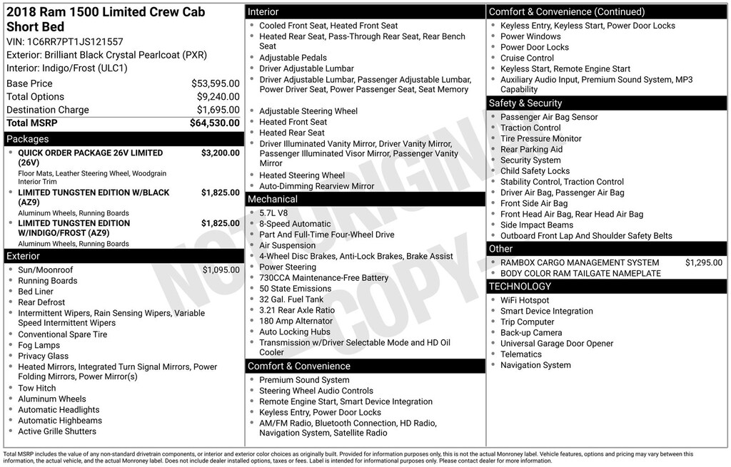 Used 2018 Ram 1500 Limited Truck