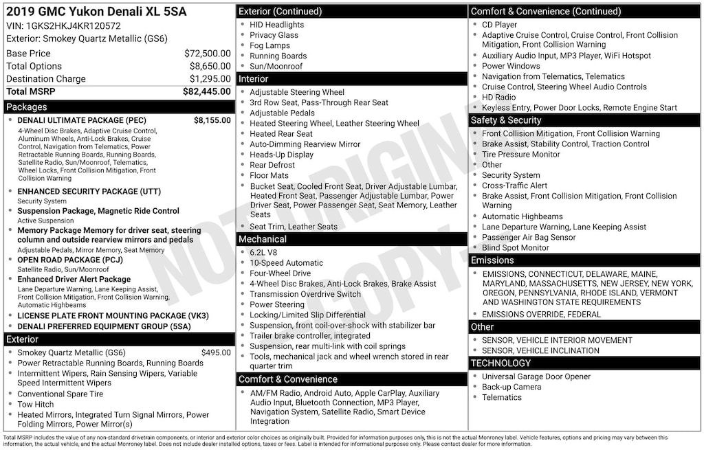 Used 2019 GMC Yukon XL Denali SUV