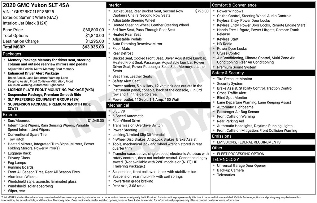 Used 2020 GMC Yukon SLT SUV