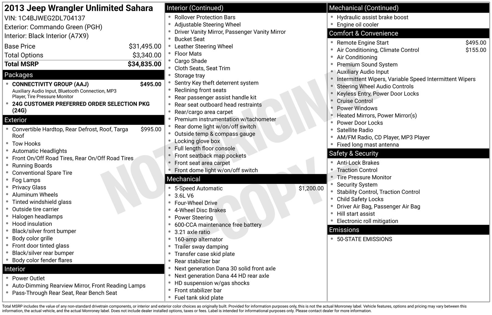 2013 Jeep Wrangler Unlimited Sahara