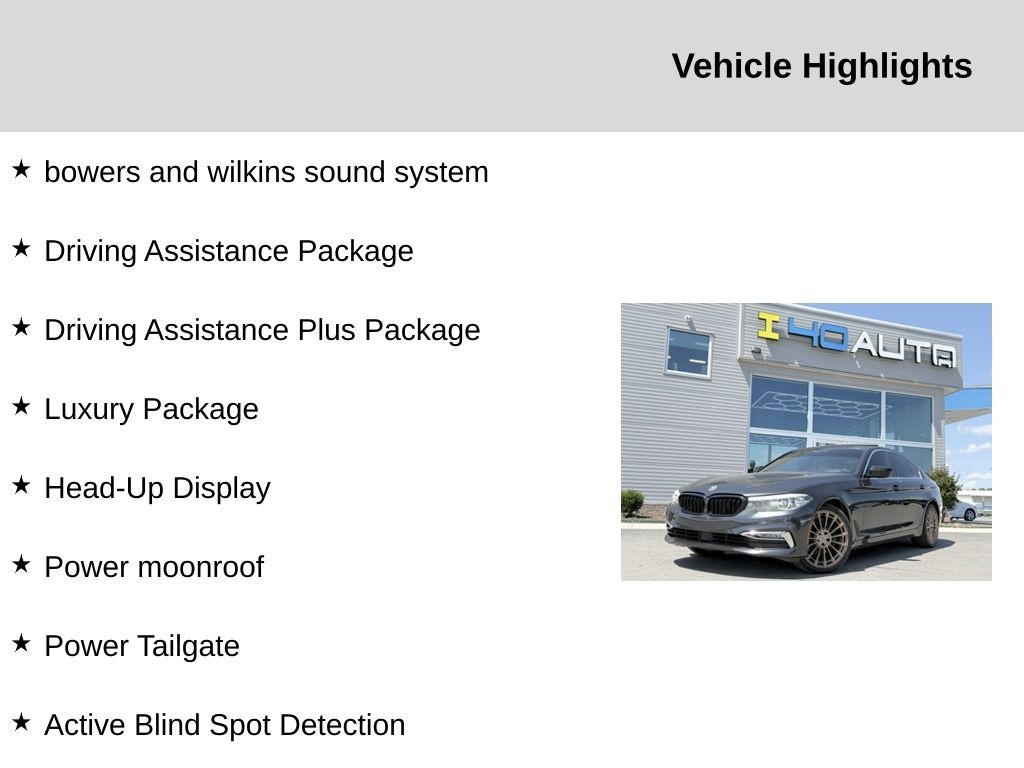 Used 2018 BMW 5 Series 540i Sedan