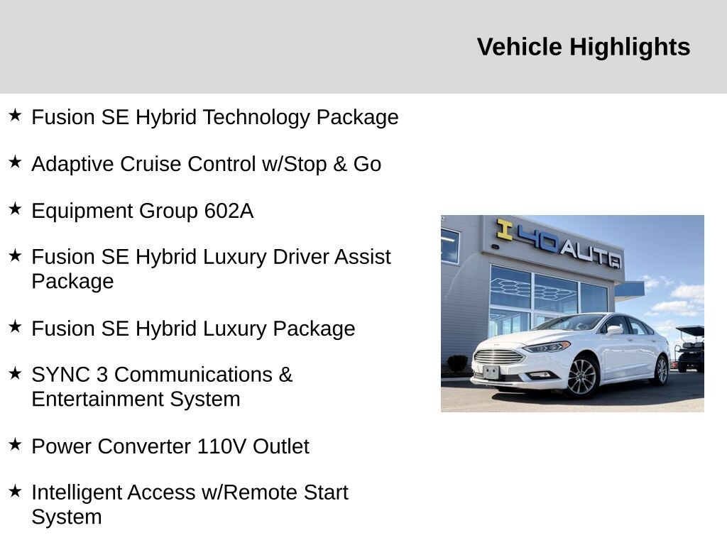 Used 2017 Ford Fusion Hybrid SE Sedan