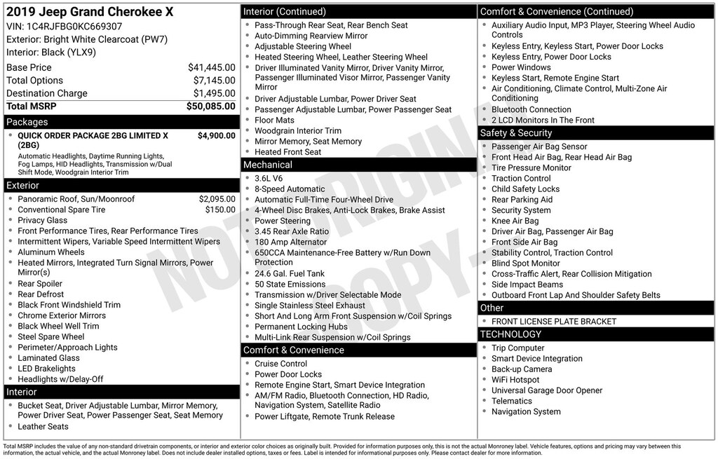 Used 2019 Jeep Grand Cherokee Limited X SUV