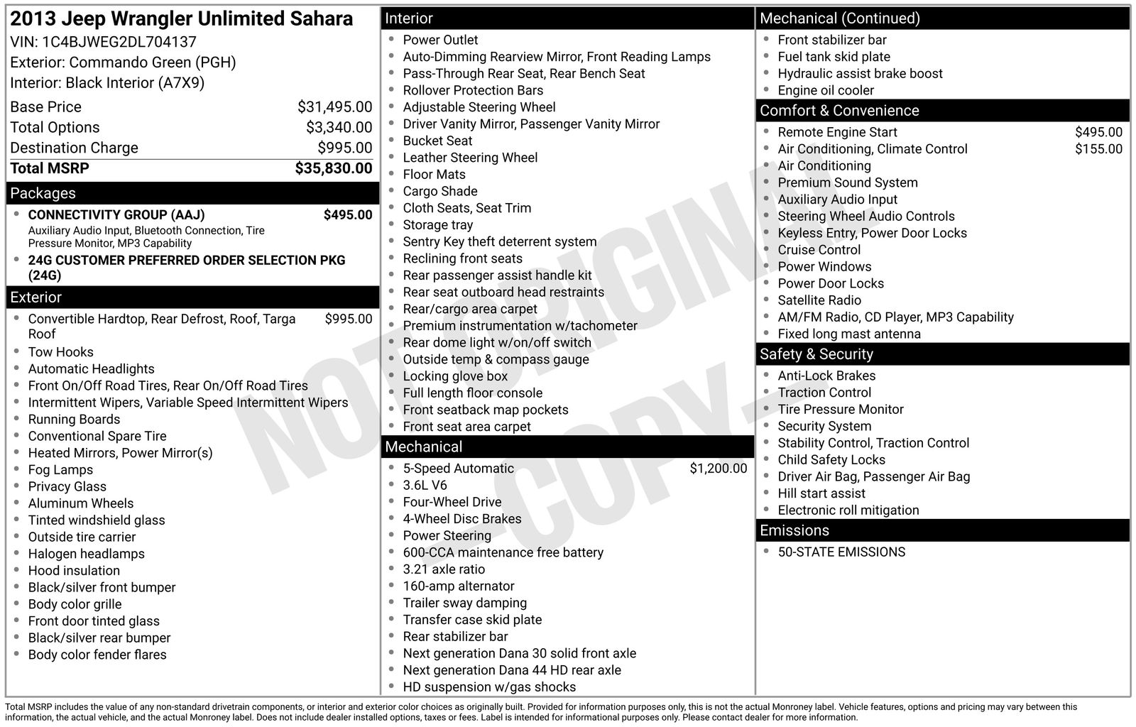 2013 Jeep Wrangler Unlimited Sahara