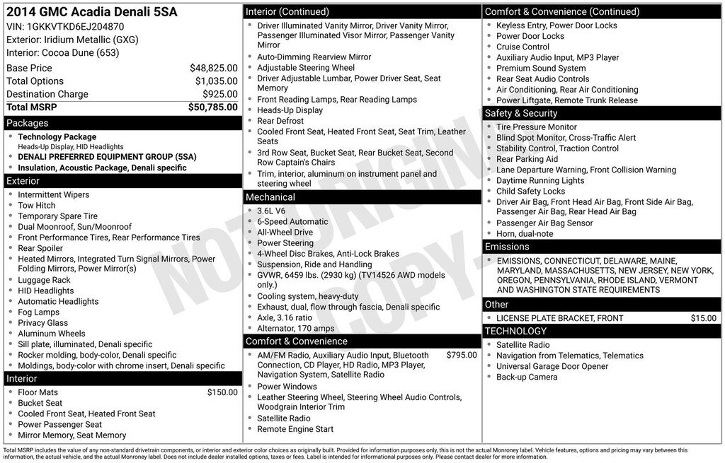 Used 2014 GMC Acadia Denali SUV