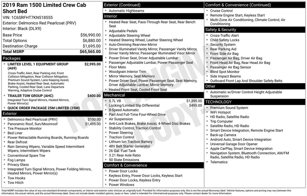 Used 2019 Ram 1500 Limited Truck