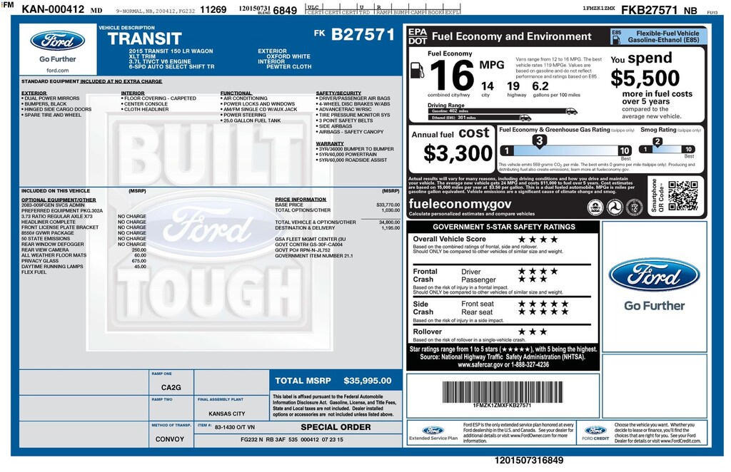 Used 2015 Ford Transit-150 XLT Wagon