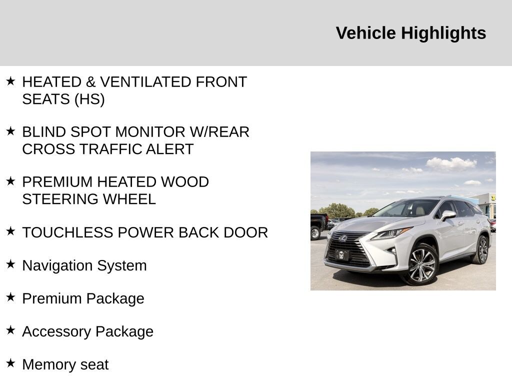 Used 2018 Lexus RX 450hL Premium SUV