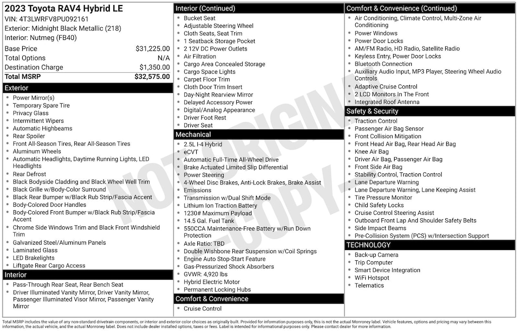 Used 2023 Toyota RAV4 Hybrid LE SUV