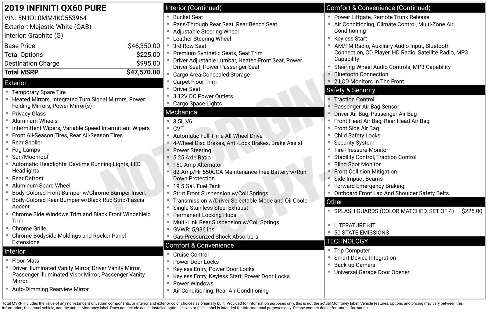 2019 INFINITI QX60 PURE's photo