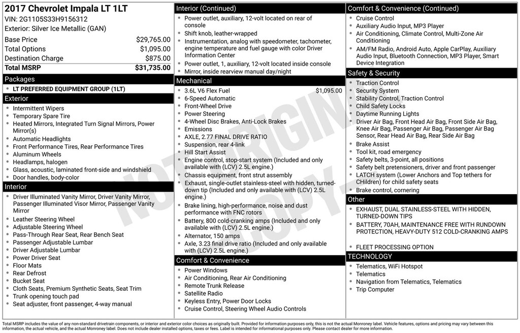 Used 2017 Chevrolet Impala LT Sedan