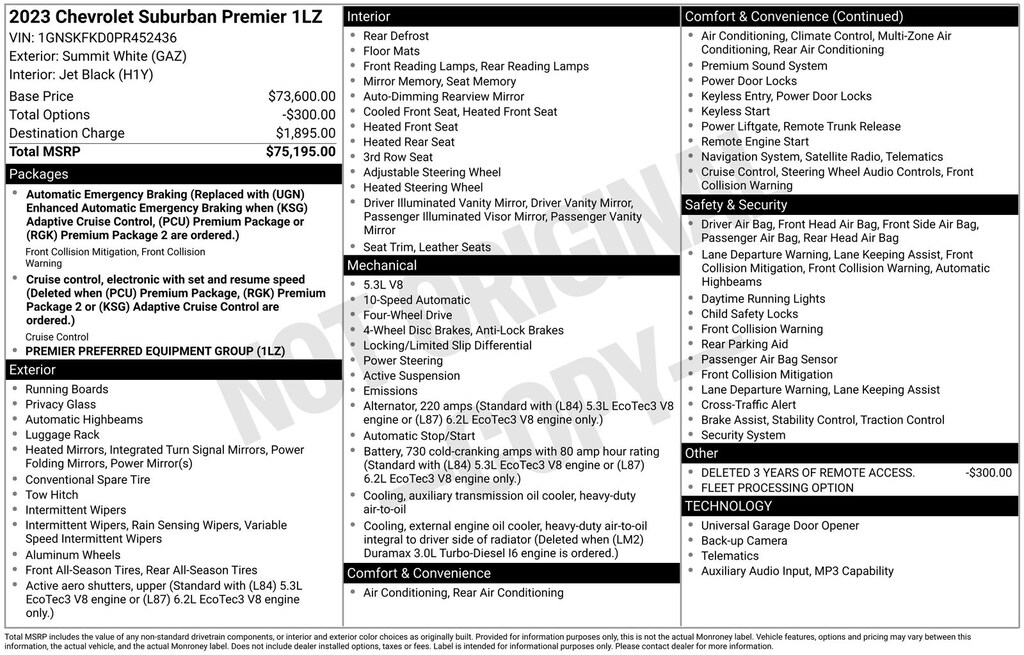 Used 2023 Chevrolet Suburban Premier SUV