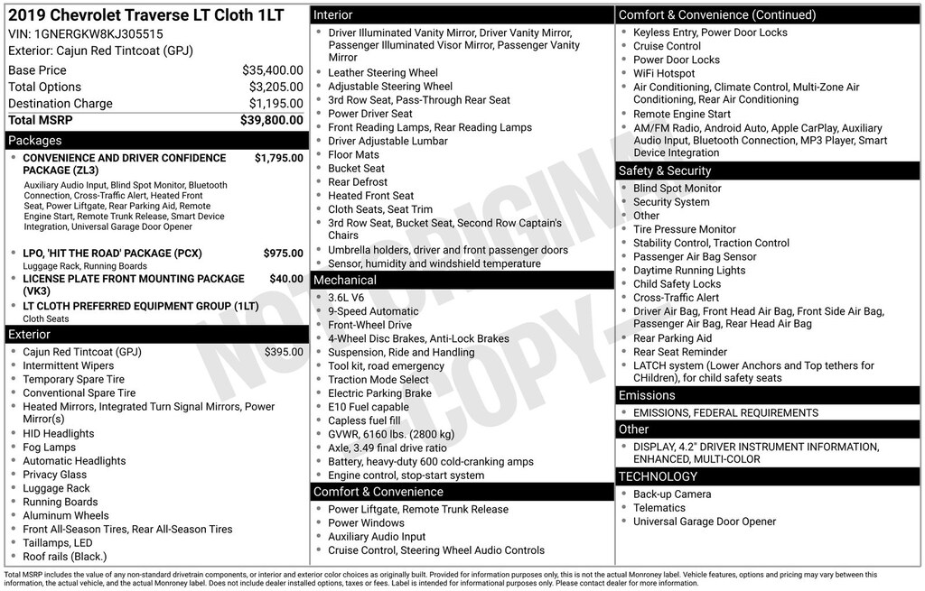 Used 2019 Chevrolet Traverse LT SUV