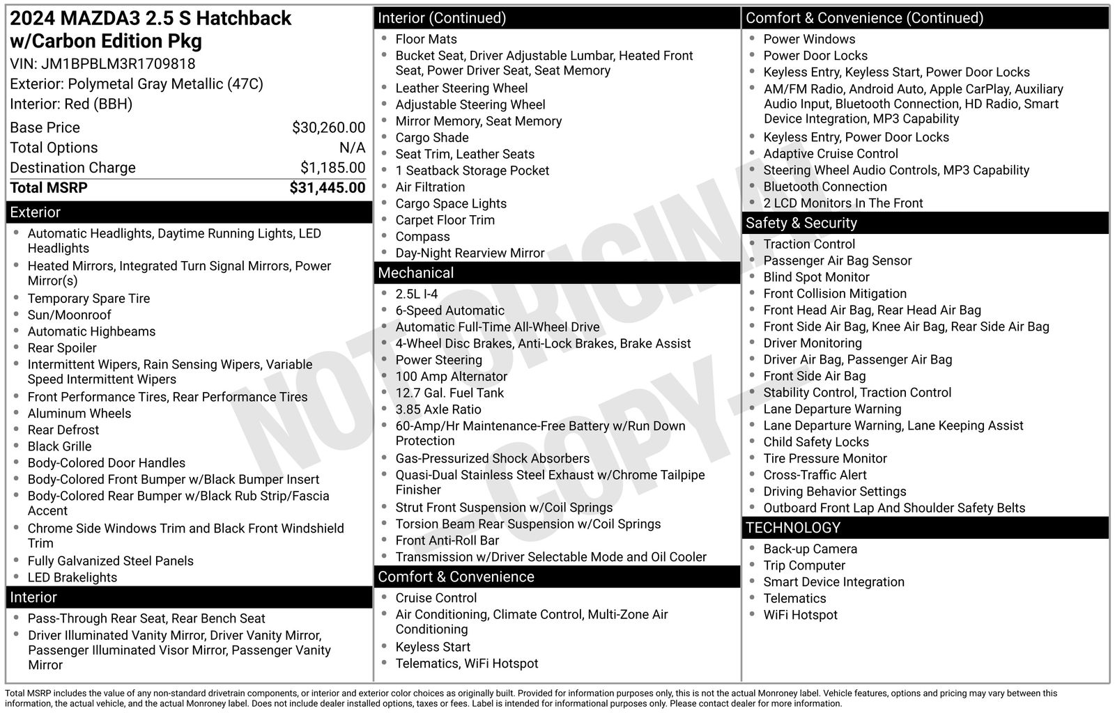 2024 Mazda Mazda3 Carbon Edition's photo