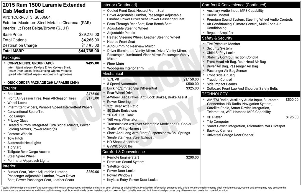 Used 2015 Ram 1500 Laramie Truck