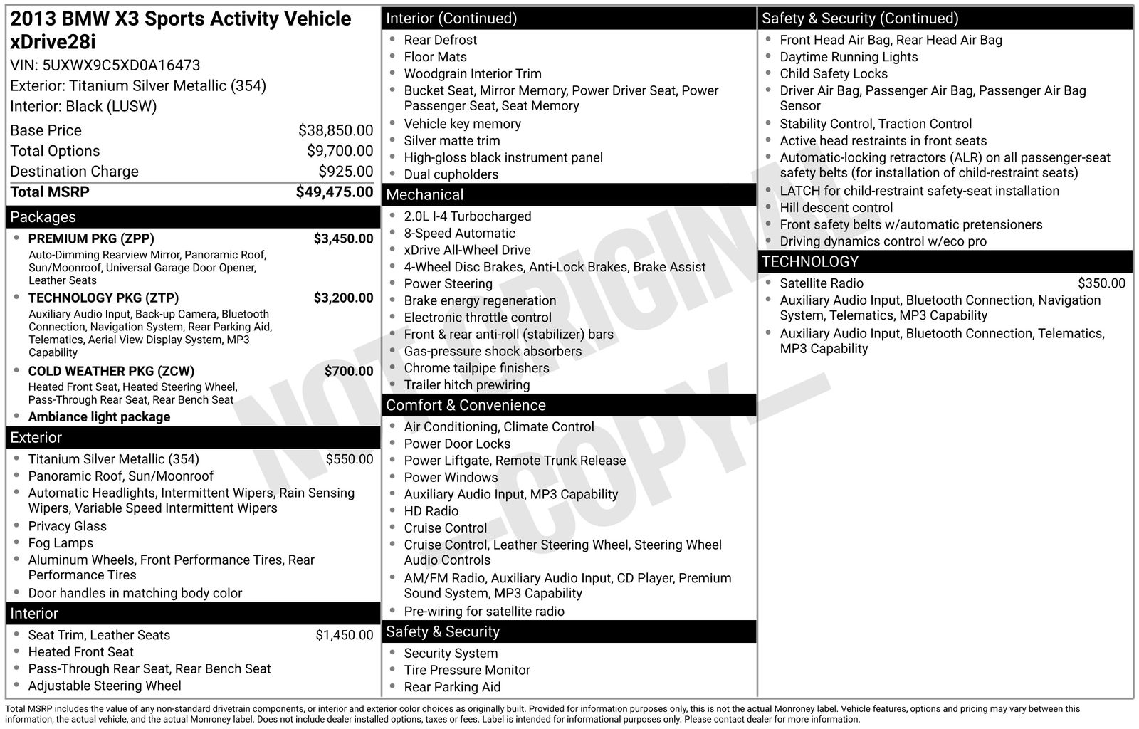 2013 BMW X3 xDrive28i