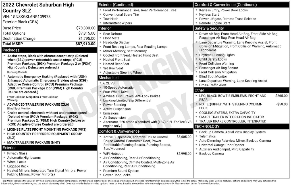 Used 2022 Chevrolet Suburban High Country SUV