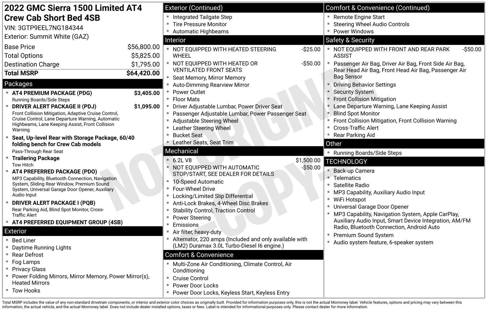 Used 2022 GMC Sierra 1500 Limited AT4 Truck