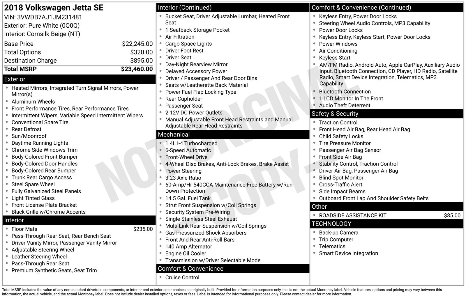 2018 Volkswagen Jetta SE's photo